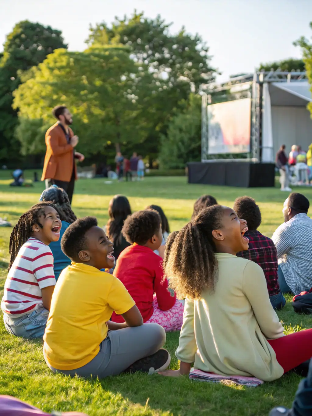 A diverse group of people enjoying a cultural event organized by Cutting Corners, demonstrating the association's commitment to cultural access.